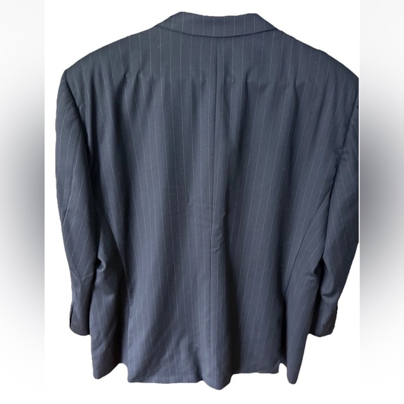 Ermenegildo Zegna Su Misura Wool Jacket Size 58C Black Pinstripe Switzerland - Picture 5 of 16
